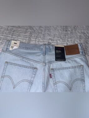 Levi's Ribcage Straight Ankle Jeans - Light Blue Denim